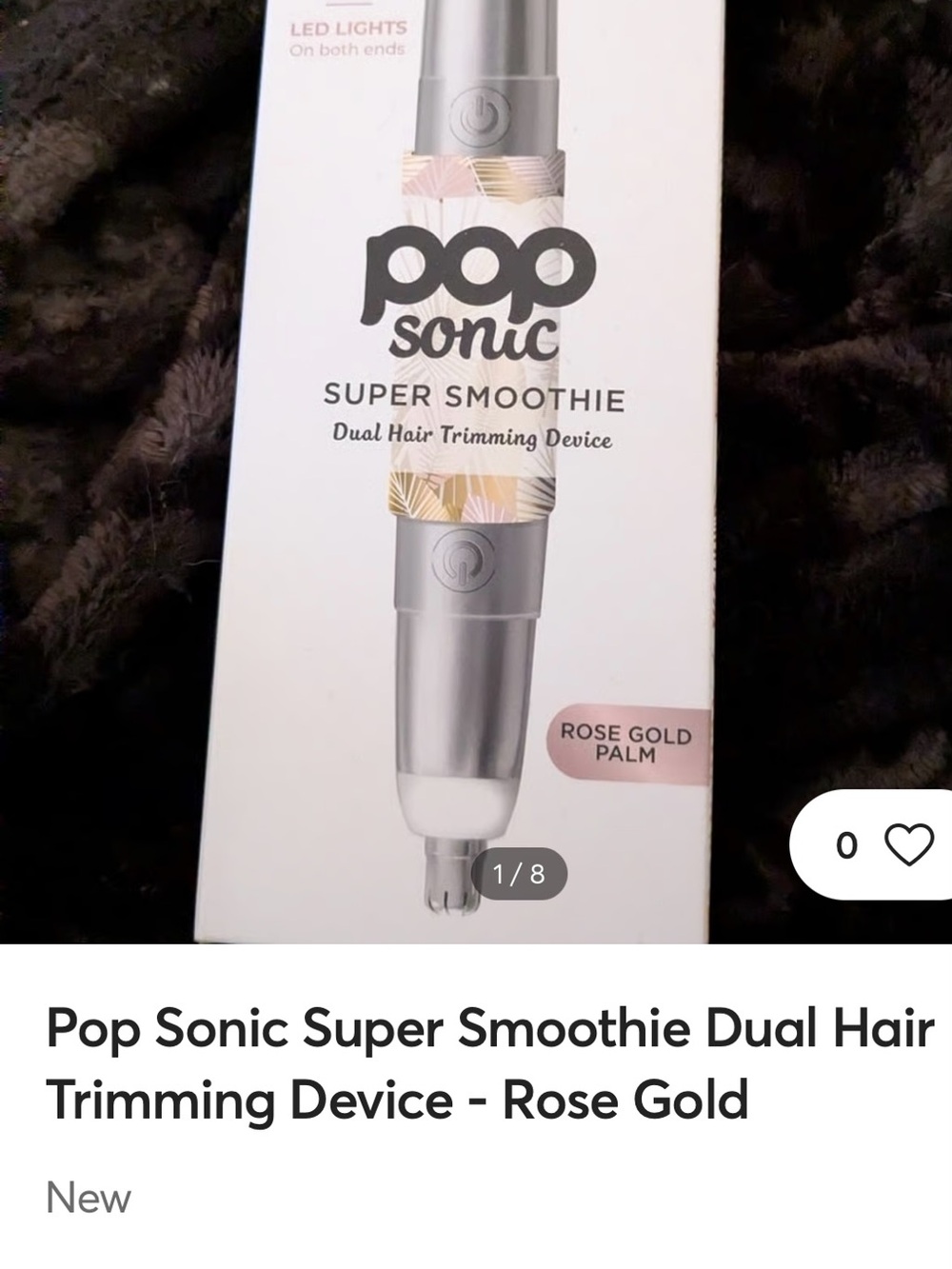 PopSonic Super Smoothie facial Dual Hair Trimming Device - Gray